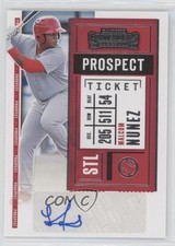 2020 Panini Contenders Prospect Ticket 2 Malcom Nunez #PT2-MN Auto 7m3