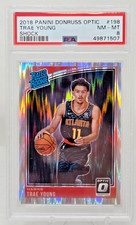 2018 Optic SHOCK REFRACTOR TRAE YOUNG RC Rookie Basketball Card PSA 8 NM-MT. rookie card picture