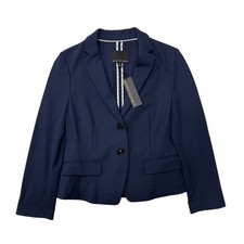 Banana Republic Navy Blue Shrunken Ponte Blazer Jacket Womens Sz 2 NWT
