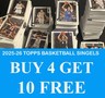 2025-26 Topps Basketball BASE Singles Cards 1-200 You Pick Complete Your Set