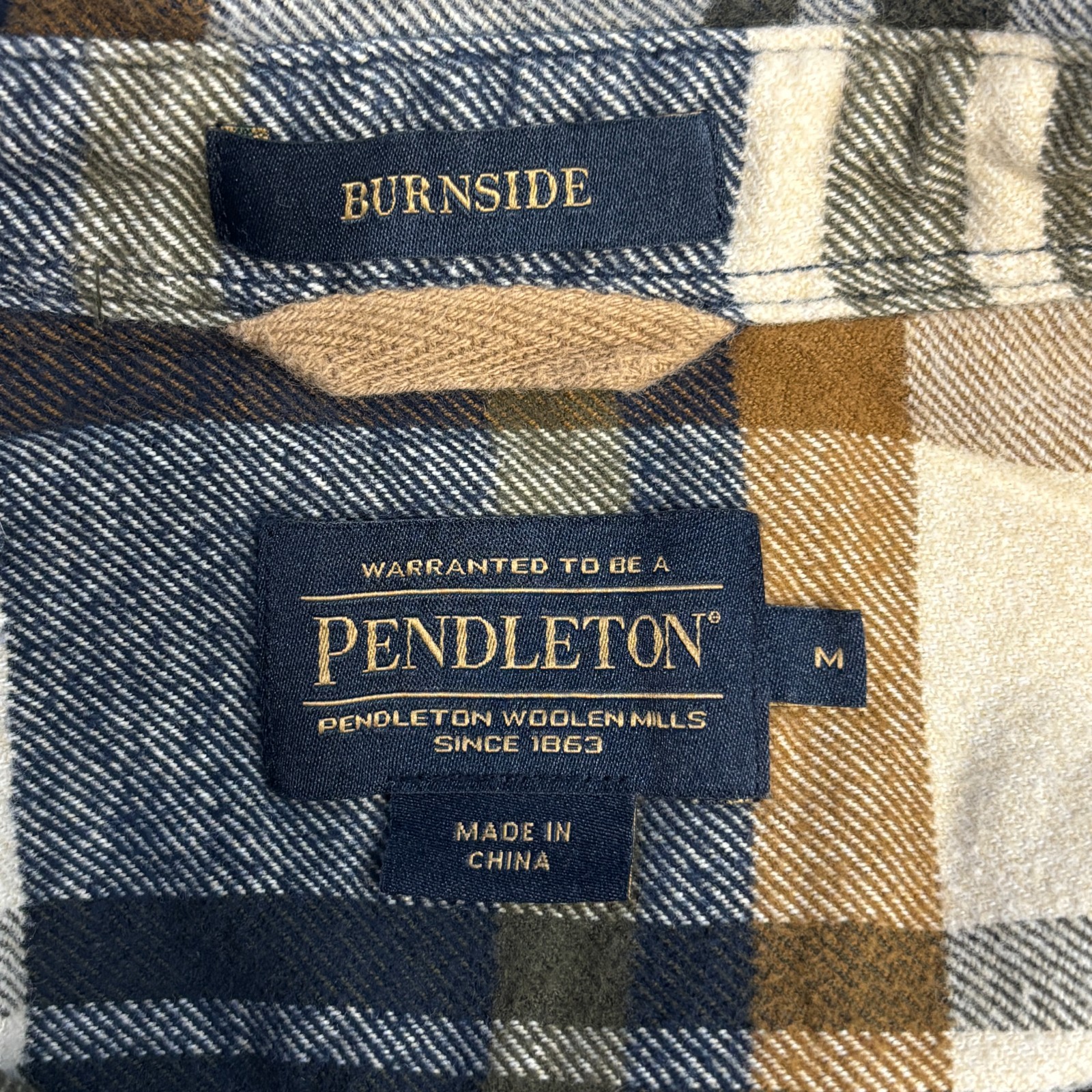 Pendleton Men Burnside Flannel Button Shirt Size … - image 6