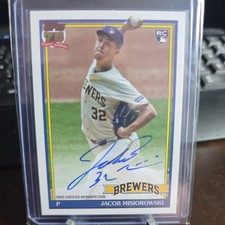 2026 Topps Series 1 Jacob Misiorowski 1991 ON-CARD AUTO RC #91A-MIS Brewers SSP