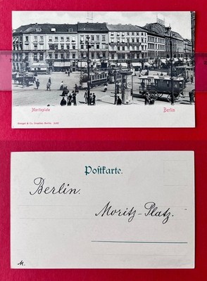 AK BERLIN um 1900 Moritzplatz mit Strassenbahn   ( 181474