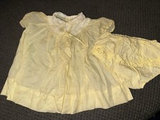 VTG HoneySuckle Baby Dress Yellow Fabric Diaper Reusable 9 months sears