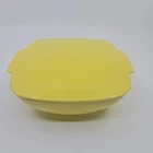 Vintage Pyrex Square Yellow Hostess Bowl with Lid 515 B-015  1.5 Quart Capacity