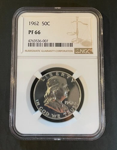 1962 Proof Franklin Half Dollar 50C NGC PF66 PR66 90% Silver