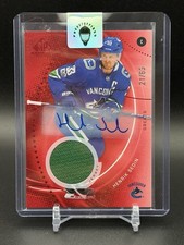 2025-26 SP Game Used /65 Red Auto Jersey Henrik Sedin Canucks Game Worn Auto