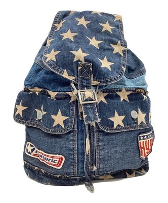 90s Hysteric Glamour backpack 星柄デニム Hysteric Glamour 90s-00s Star Print Denim Patch Mini Backpack in