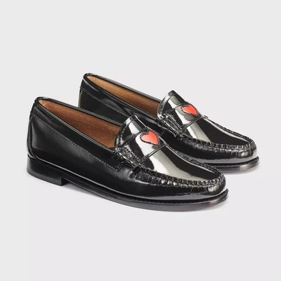 G.H. Bass Women's Whitney Love Heart Weejun Penny Loafers Size 8 (MSRP $195)