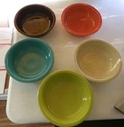 Lot of 5  FIESTA  HLC  Cereal/Soup Bowl USA 7 Inch RAINBOW COLORS