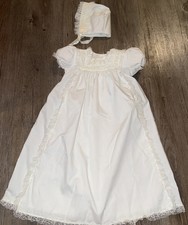 Vintage Alexis Baby Girl Size 3 Months Baptism Christening Gown  Bonnet USA