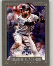 2017 Panini Diamond Kings Charlie Blackmon Framed Grey #105 Colorado Rockies