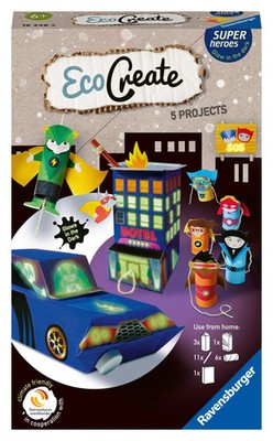 Ravensburger EcoCreate 18448 - Superheroes - Kinder ab 6 Jahren Spiel Deutsch