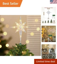Elegant Lighted Christmas Tree Topper with Remote - Perfect for Holiday Cheer