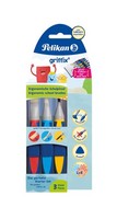Pelikan Griffix Pinsel-Set 3Er Ergonomisch FüR Kinder Kunstunterricht Schule