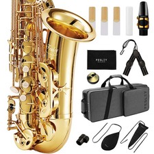 Fesley Saxophone E Flat Alto Saxophone: Saxofón Alto for Professional, Sax for