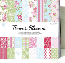 48 Sheets 12X12 Scrapbooking Cardstock Decorative Paper Pack - Flower Blossom -