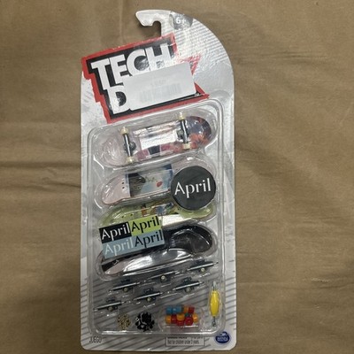 Tech Deck Fingerboard 4-Pack April Skateboards Customizable Collectibles Toys