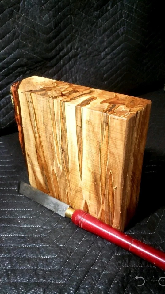 1) 10"x10"x3" Amberosia Arce Torneado Blancos Bloque de Madera Grueso Ensaladera Talla Foto 4 de 4