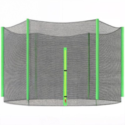 Sportnow 10ft Trampolin Netz Ersatz Sicherheitsnetz mit Reißverschlusstür, grün