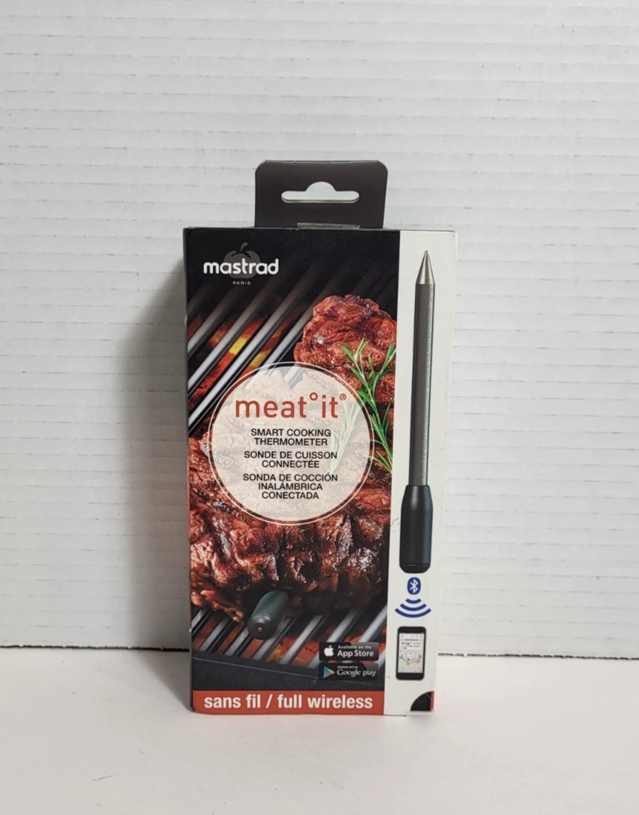 Mastrad Meat Thermometer Meat It Bluetooth Wireless Grill BBQ Cooking Sensor New