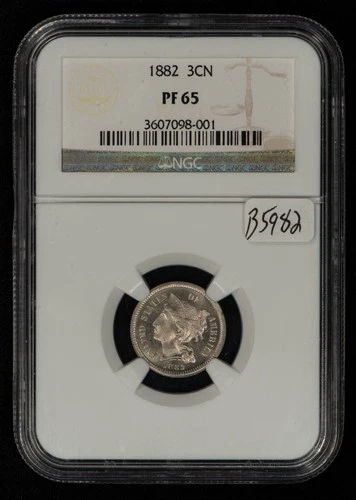 1882-P Three Cent Nickel — photo from the most recent tracked eBay sale