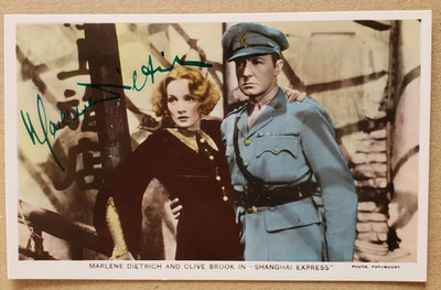 Marlene Dietrich (Original-Autogramm auf Starpostkarte '30er)