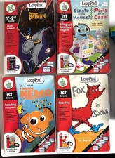Leap Frog LeapPad Learning System 2001 Lot Of 4 books and 4 Cartridges