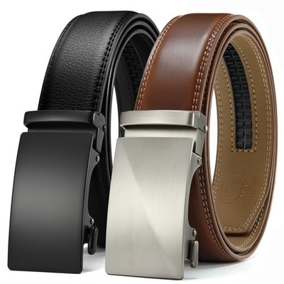 Leather Ratchet Belt Men 2 Pack - Customizable Fit, Effortless Style (35mm)