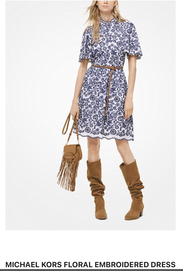 michael kors embroidered dress NWT STUNNING MICHAEL KORS FLORAL EMBROIDERED DRESS SIZE 0