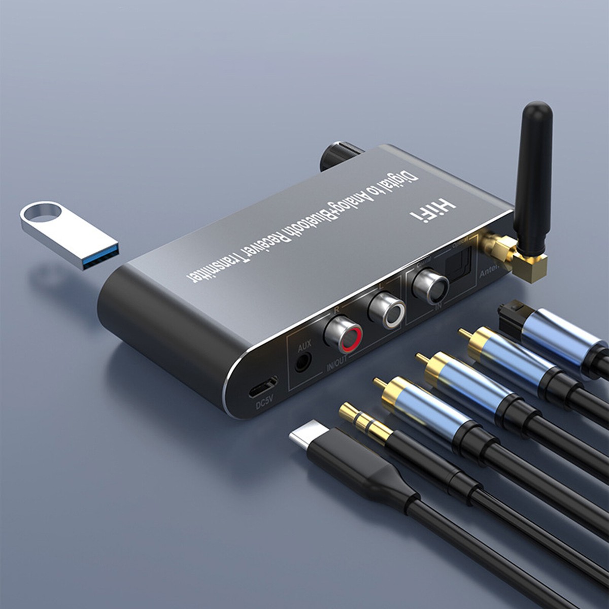 Optical Cable Bluetooth Transmitter With Digital Optical Input