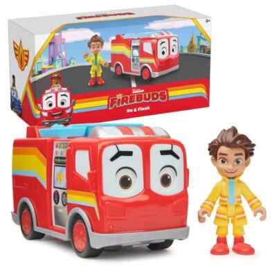 Disney Junior Firebuds Bo and Flash, Action Figure and Fire Truck Brand New