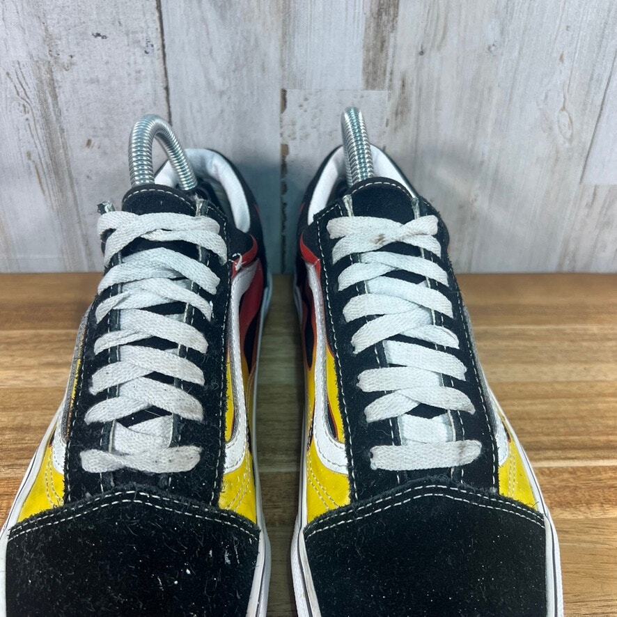 Vans Old Skool Low Fire Flame Black Suede Sneakers Men