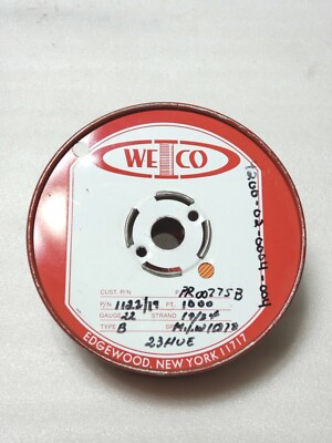 Weico 2522/19 Hook-Up Wire 22 AWG Type B 1,000 Ft. ? Spool M16878/1BFE-X
