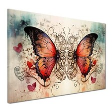 Quadro moderno stampa su tela astratto farfalle canvas