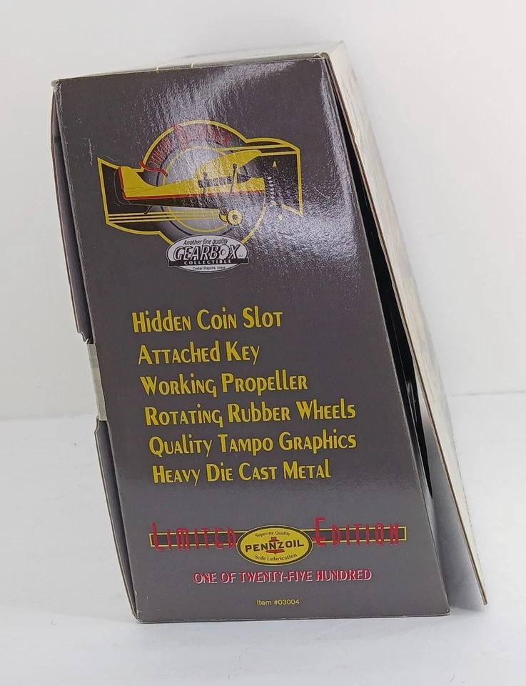 Pennzoil Stinson Detroiter Replica Collectible Coin Bank New - Image 2 of 4