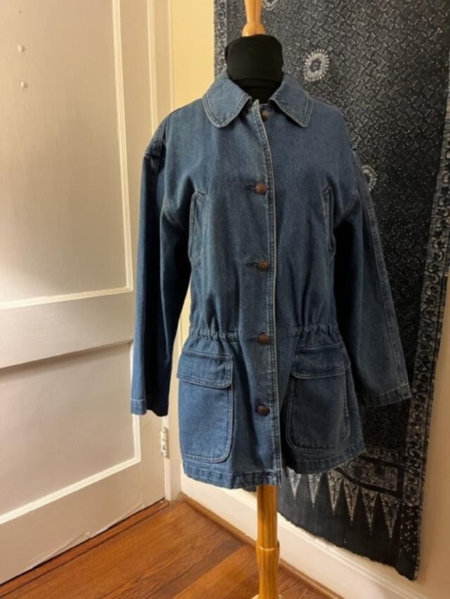 Mackintosh Blue Jean Jacket Drawstring Waist Pock… - image 1