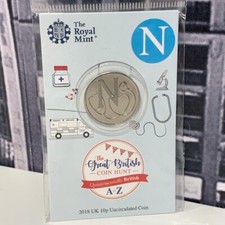 2018 10p Alphabet Letter Coin N NHS 10p Royal Mint 2018 A to Z 