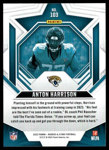2023 Panini Rookies & Stars Anton Harrison RC Jacksonville Jaguars #103 - Picture 2 of 2