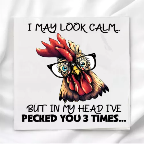 Funny Chicken Fabric Panel for Quilting Crafting Sewing Quilt Block FQ749610