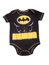 Batman Baby One Piece Black/Yellow Size: 6-9 M