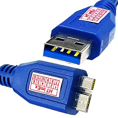 Blau USB 3.0 Datenkabel kompatibel für Western Digital WDBK6C0060BBL-WESN
