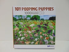 Funwares 1001 Pooping Puppies 1000 Piece Jigsaw Puzzle With Poster