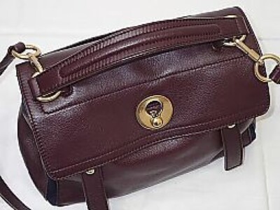 YVES SAINT LAURENT Muse Two Shoulder Bag 2way in Bordeaux Leather