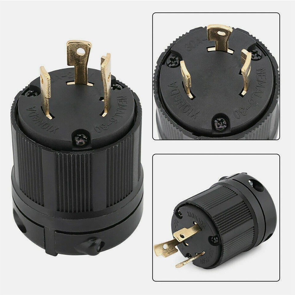 L6 30P L6-30R Presa Nema L6-30P 30A 250V 3 Fili Connettore a Spina Elettrica con Blocco