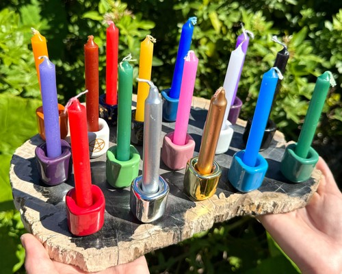Ceramic Chime Candle Holder: Choose Color! (Magick Ritual, Spell Candle Holder) - Picture 6 of 23