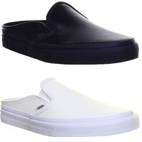 Vans Slip On Mule Womens Leather Backless Trainers Vans Slip On Mule Womens Leather Backless Trainers