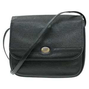 Christian Dior Sac Bandouliere En Cuir Noir Authentique Rd541 Ebay