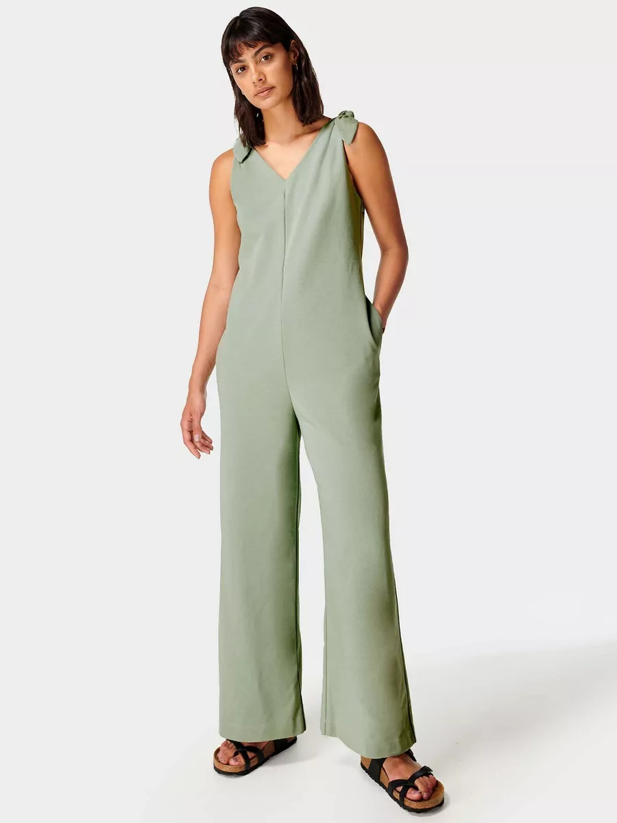 Relaxed Jumpsuit Sleeveless, Green