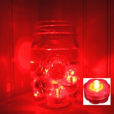 QTY 36 Red LED Submersible Underwater Tea lights TeaLight Flameless US Shipper
